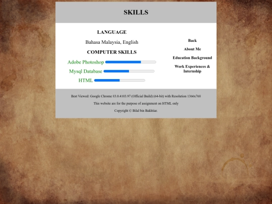skills screenshot