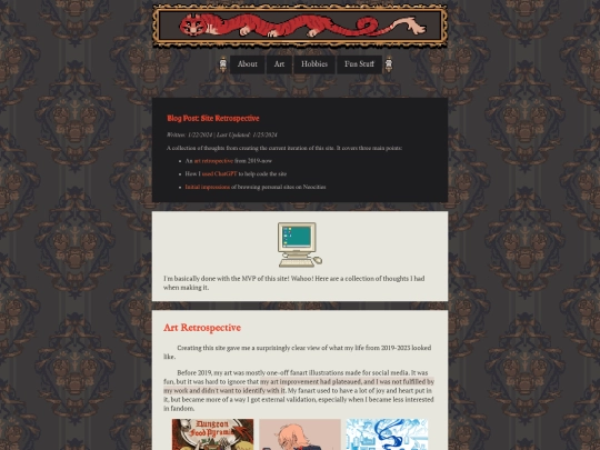 blog/siteretro screenshot