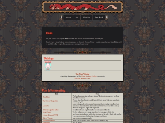 links screenshot