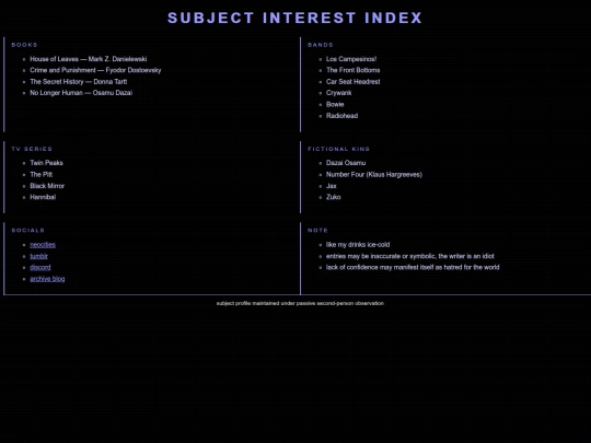 interests screenshot