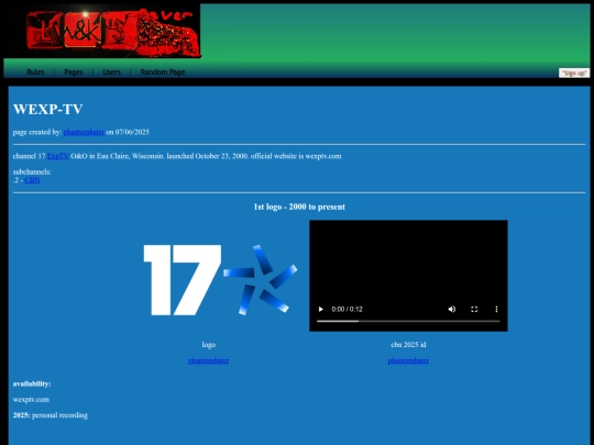 feverdreamlogos/pages/wexptv screenshot