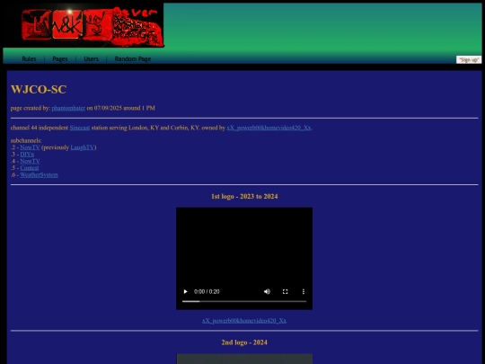 feverdreamlogos/pages/wjcosc screenshot