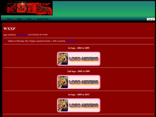 feverdreamlogos/pages/wxxp screenshot