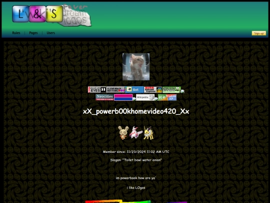feverdreamlogos/users/xX_powerb00khomevideo420_Xx screenshot