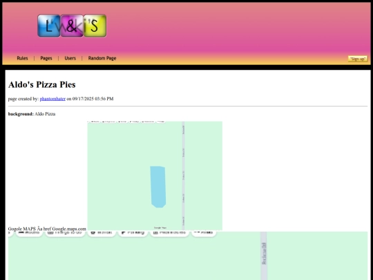 pages/aldospizzapies screenshot