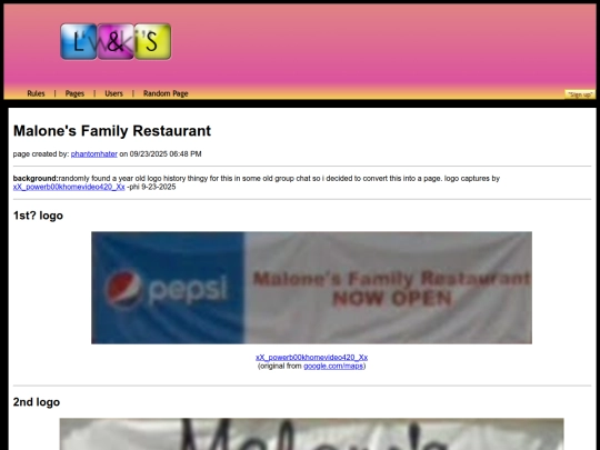 pages/malonesfamilyrestaurant screenshot