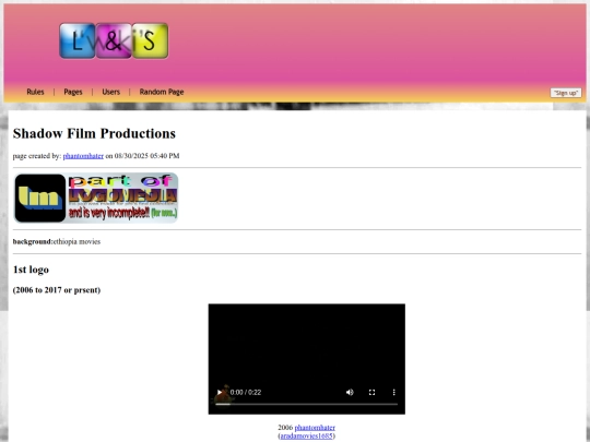 pages/shadowfilmproductions screenshot
