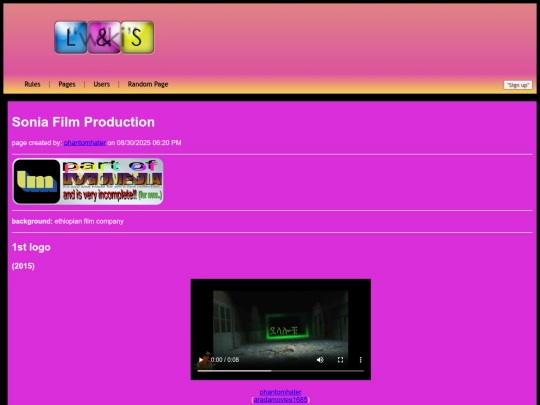 pages/soniafilmproduction screenshot