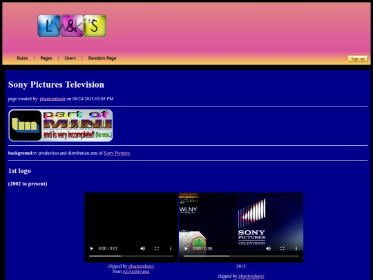 pages/sonypicturestelevision screenshot