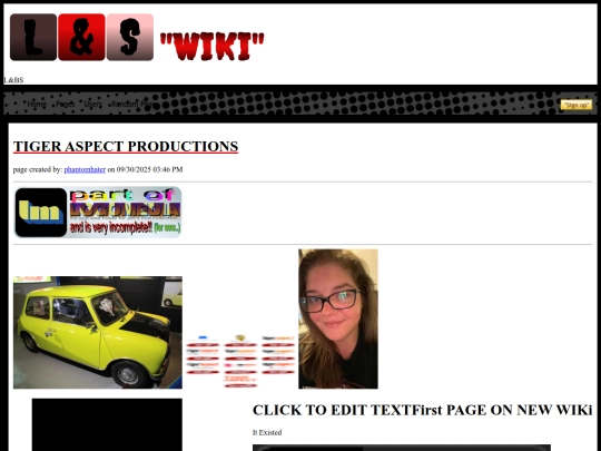pages/tigeraspectproductions screenshot