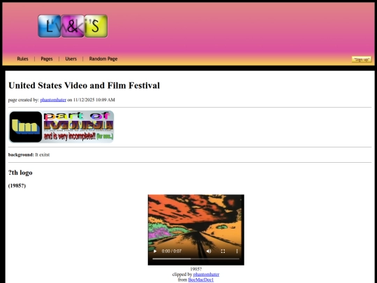pages/unitedstatesvideoandfilmfestival screenshot
