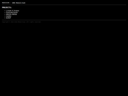 projects screenshot