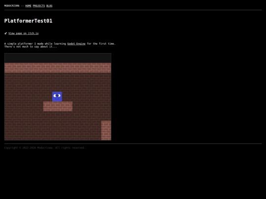 projects/platformertest01 screenshot