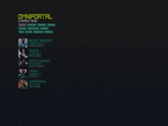 characters screenshot