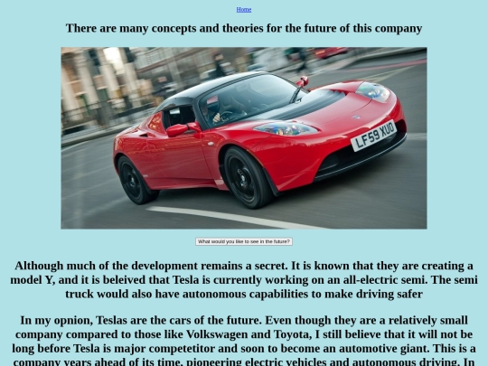 TeslaFuture screenshot