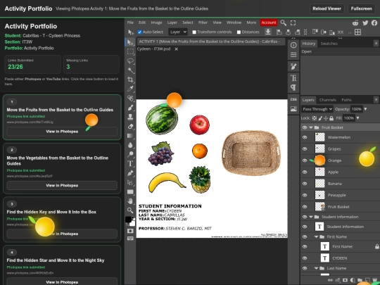 Online Activity Portfolio screenshot