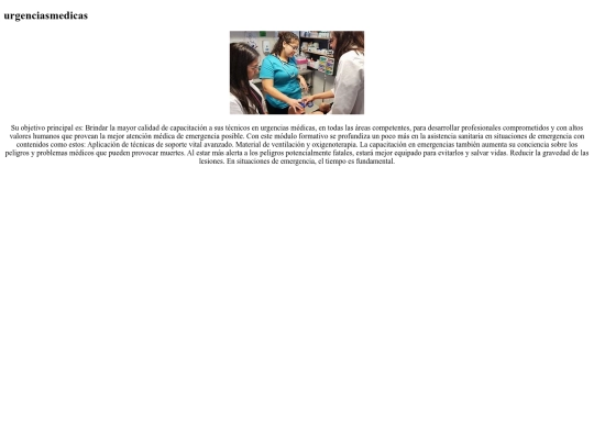 Trabajo de html/urgenciasmedicas screenshot