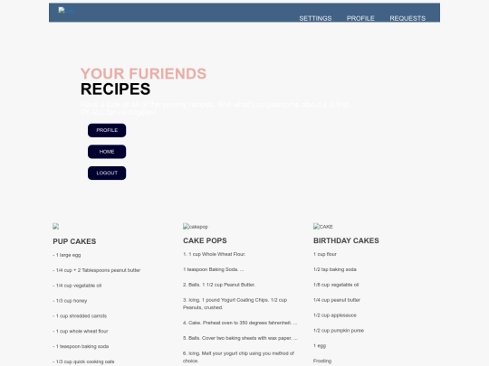 userrecipes screenshot