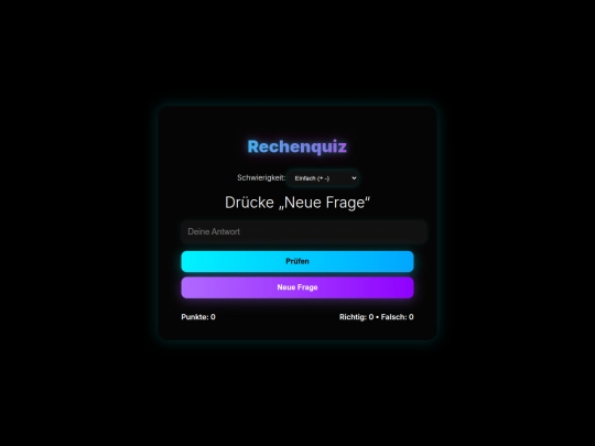 rechenquiz screenshot