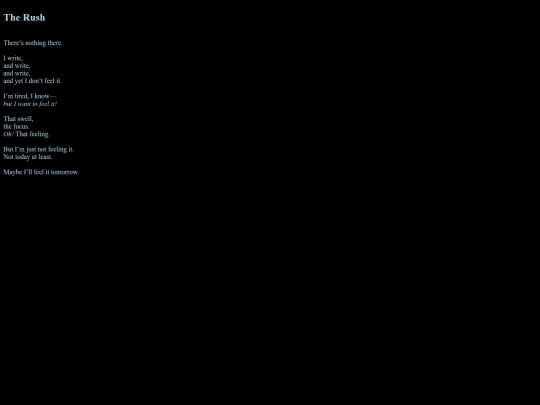 poems/theRush screenshot