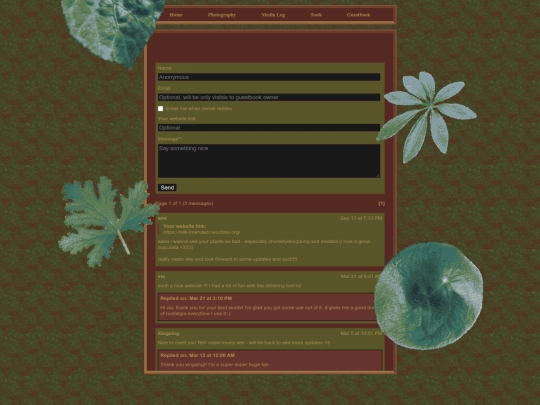 guestbook screenshot