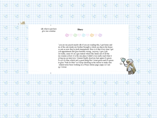 Diary screenshot