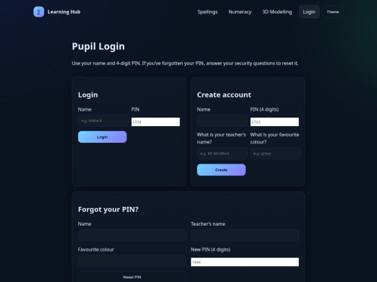 login screenshot