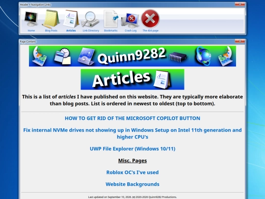 articles screenshot