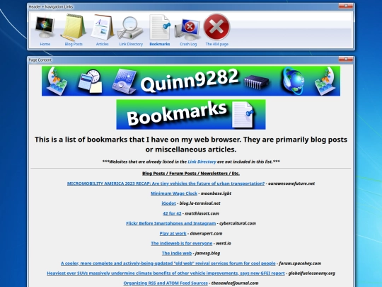 bookmarks screenshot