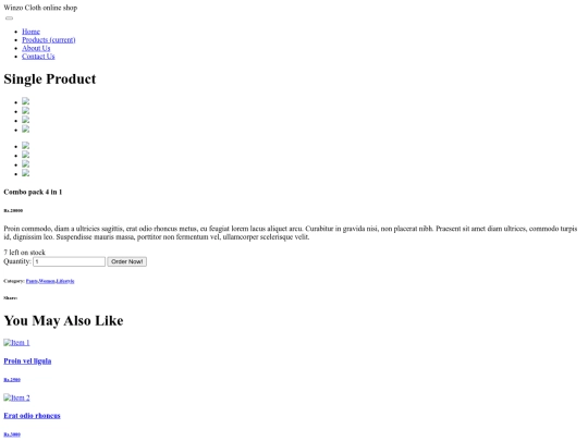 single-product screenshot