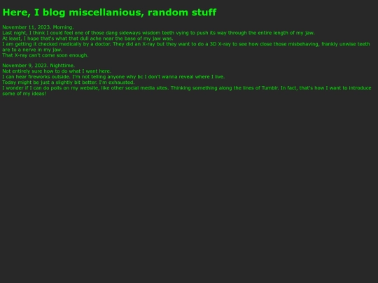 MiscellanyBlog screenshot