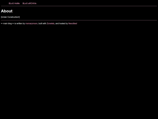 blog/about screenshot