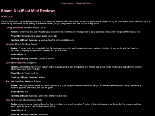 games/posts/2026-06-24-Steam-NextFest-Mini-Reviews screenshot