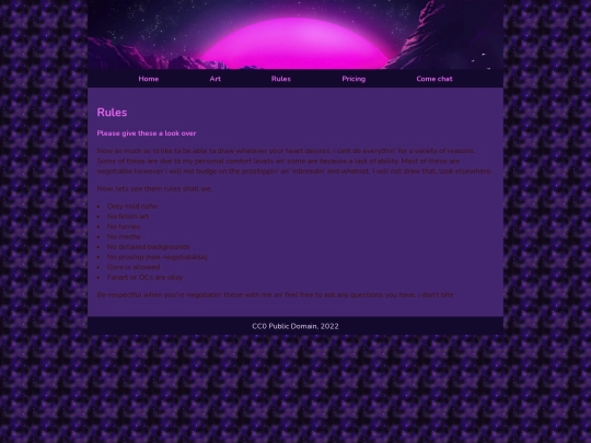 rules screenshot