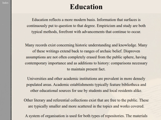 Education screenshot