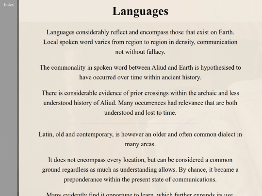 Languages screenshot