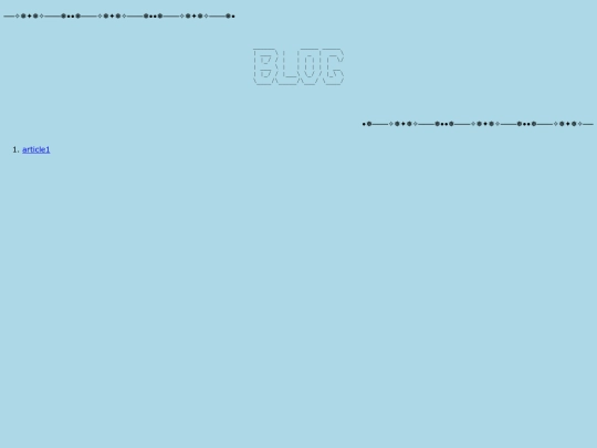 Blog screenshot