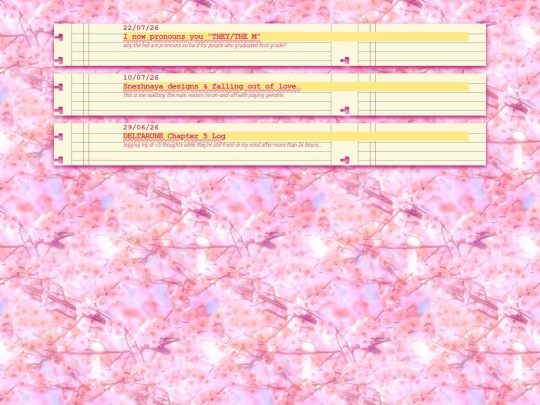 diaryentries/diarynav screenshot
