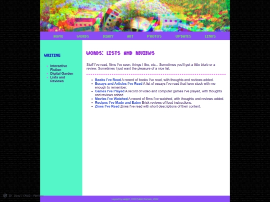 content/content_words/words_lists screenshot