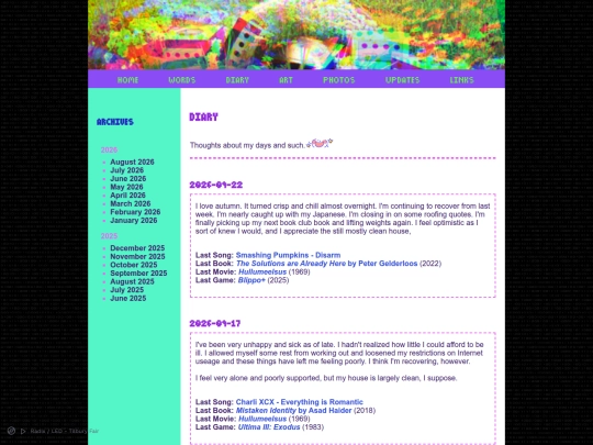 diary screenshot