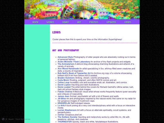 links screenshot
