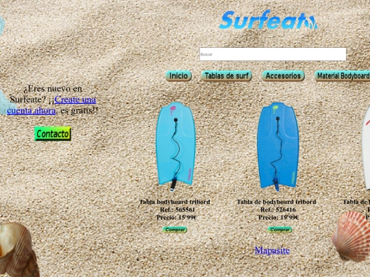 Tablas bodyboard screenshot