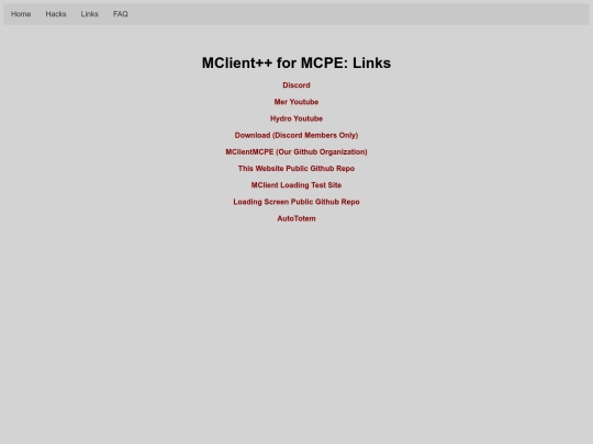 links screenshot