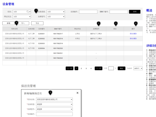 prod/huanwei/2507保洁电子工牌简化版/设备管理 screenshot