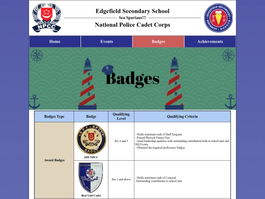 NPCC Badges screenshot