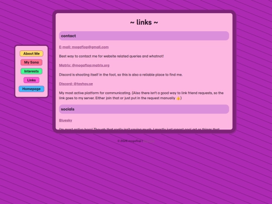 about/contact screenshot