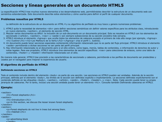 secciones screenshot