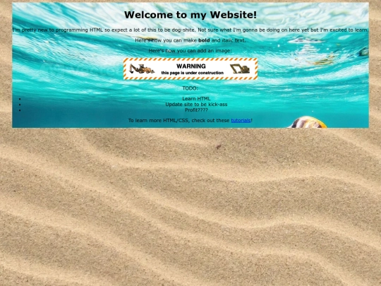Testsite screenshot