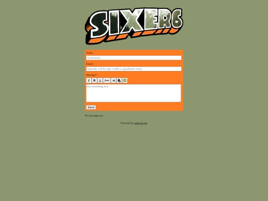 guestbook screenshot