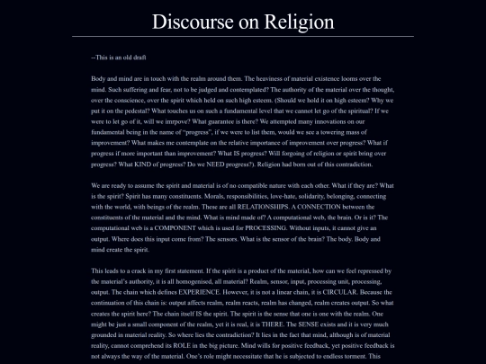 Thinkpieces/discourse_on_religion screenshot